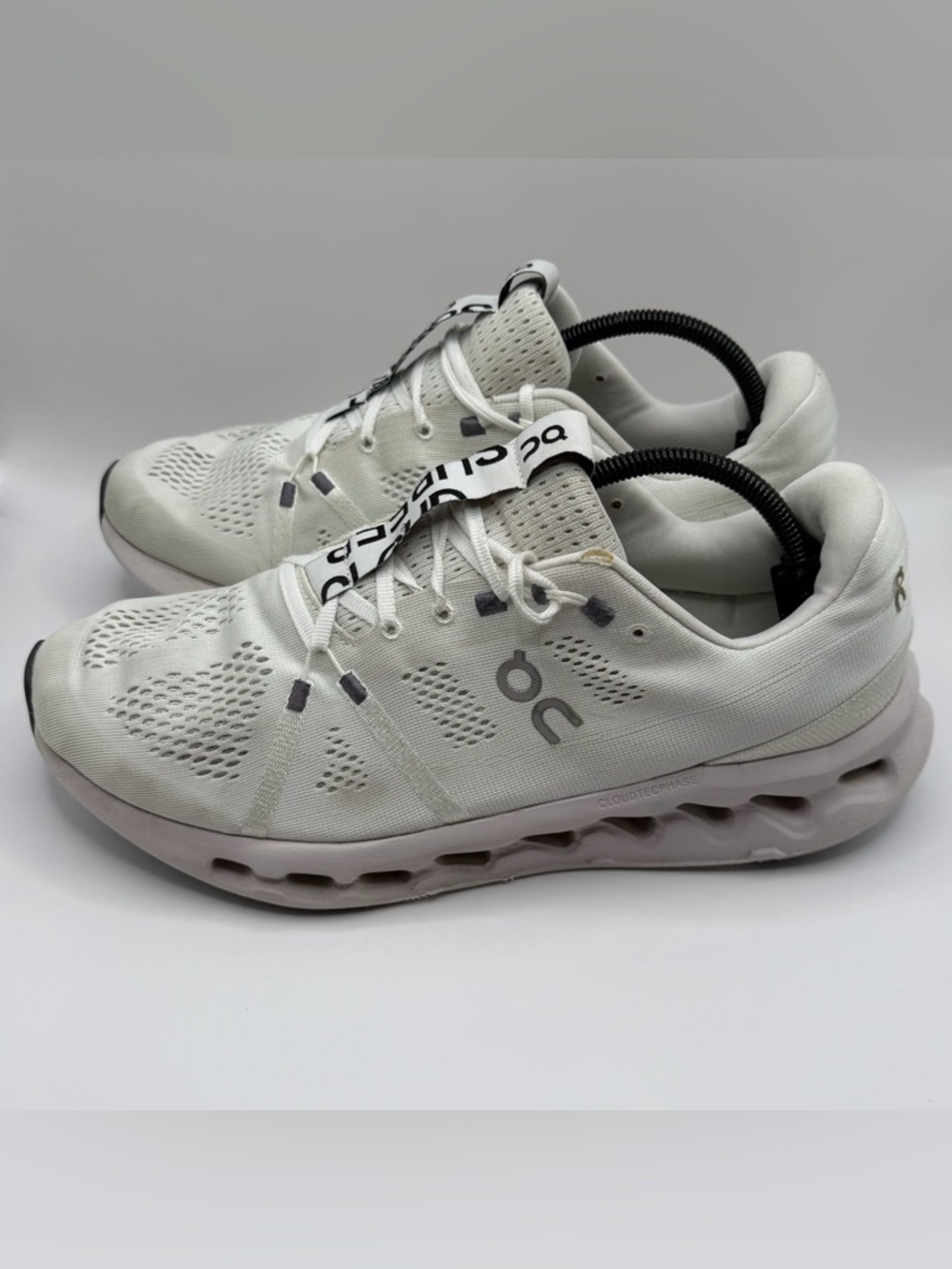 Mens On Brand White Cloudsurfer Shoes Cloud CloudTec OC Cushion Sneakers Size 12